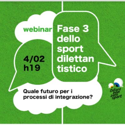 La “fase 3” dello sport dilettantistico